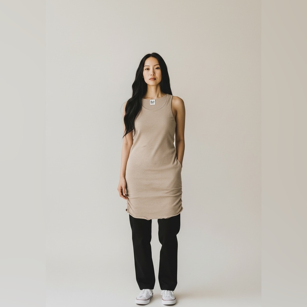 PLANET tan tank mini dress